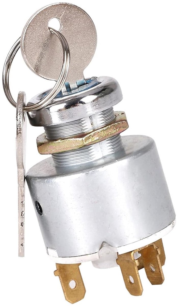RUIZHI 12V Ignition Switch, Universal Motor Start Switch Ignition Switch with 2 Keys for Cars, Motorcycles, Boats - ShopVlot