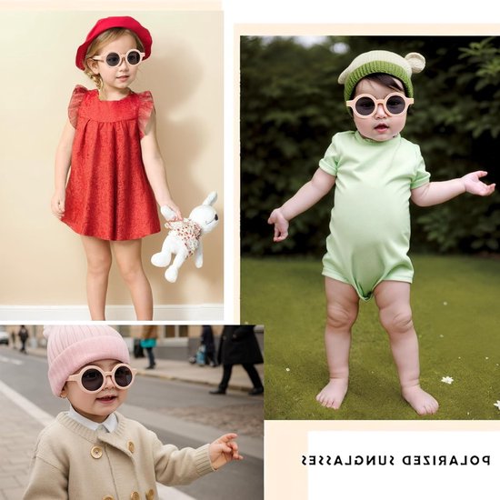 Comfortabele Silicone Zonnebril voor Baby's 0-24 Maanden met UV400 Bescherming, Verstelbare Band en Buigbaar Frame voor Jongens en Meisjes van Merkloos — afbeelding 5