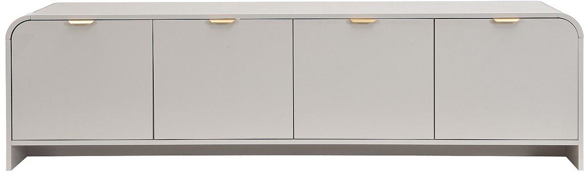 Vente-unique Tv-meubel met 4 deuren - Beige en goud - ORALINO