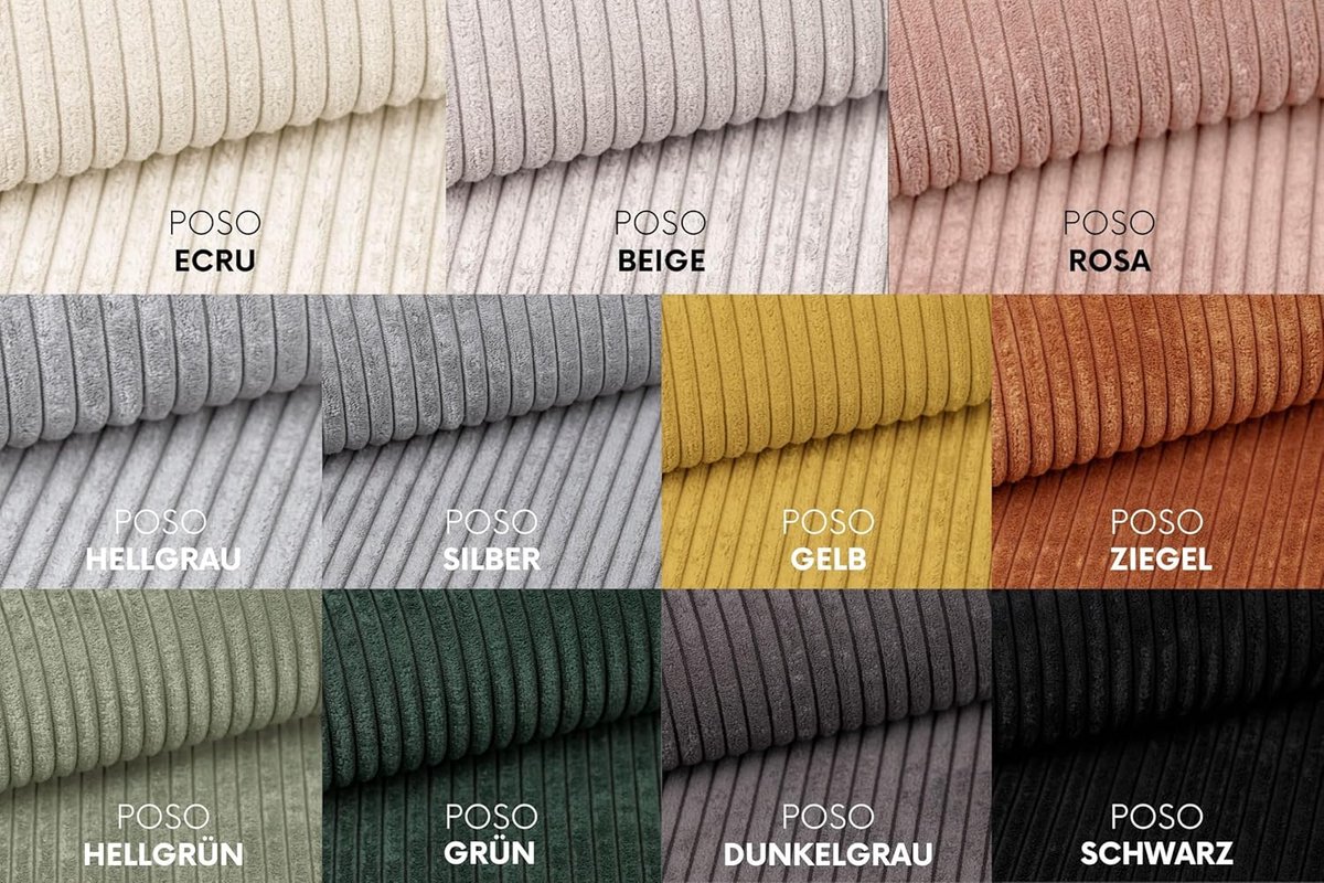 Hoekbank L-vorm 236x165x78 cm – 3-zitsbank met voetenbank & bedlade – Ribfluweel Corduroy Relaxbank – Donkergroen Rechts – MODENA Studio – HomebyNicole