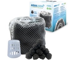 COIL Aqualoon Filterballen Zwart – Filter Type VI / S1 Vervanger – Spa Filter – Met Actieve Kool - Wasbaar & Herbruikbaar – Inclusief Filterzak