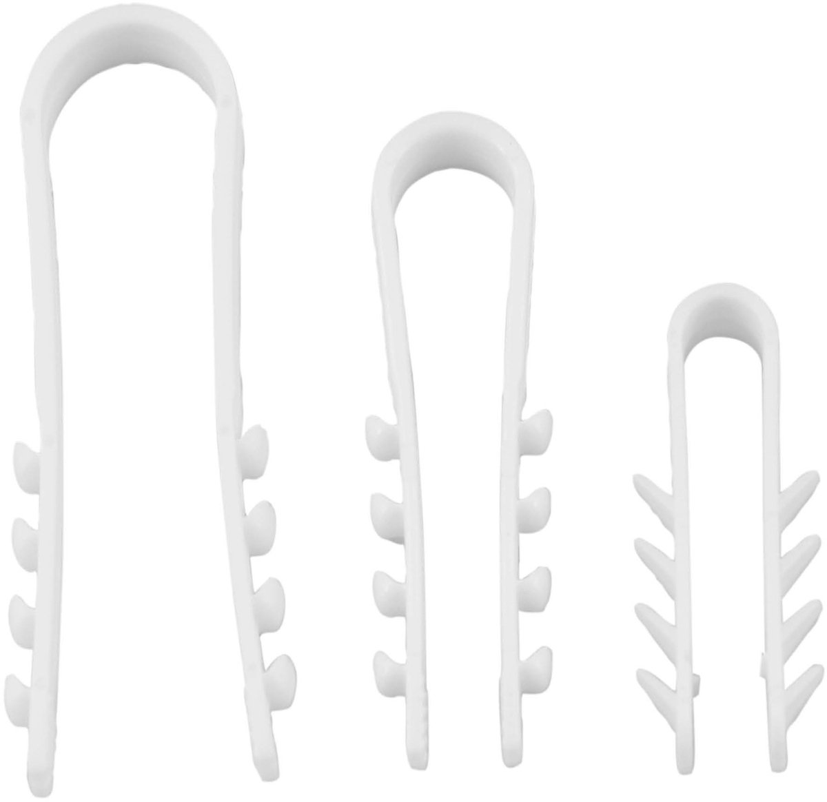Commel Kabelklemmen met Plug – 5-10 mm – 15 Stuks – Kabelclips voor Muur – Kabelbevestiging – Kabelhouders – Wit
