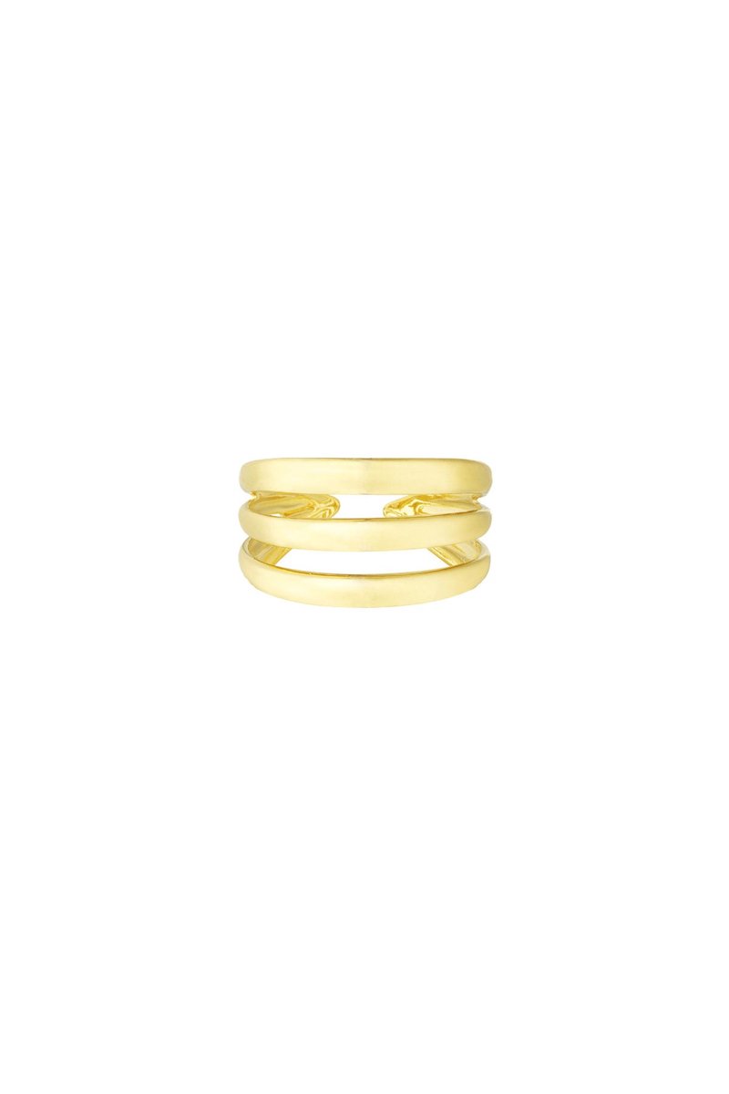 Statement vierlaagse ring - goud