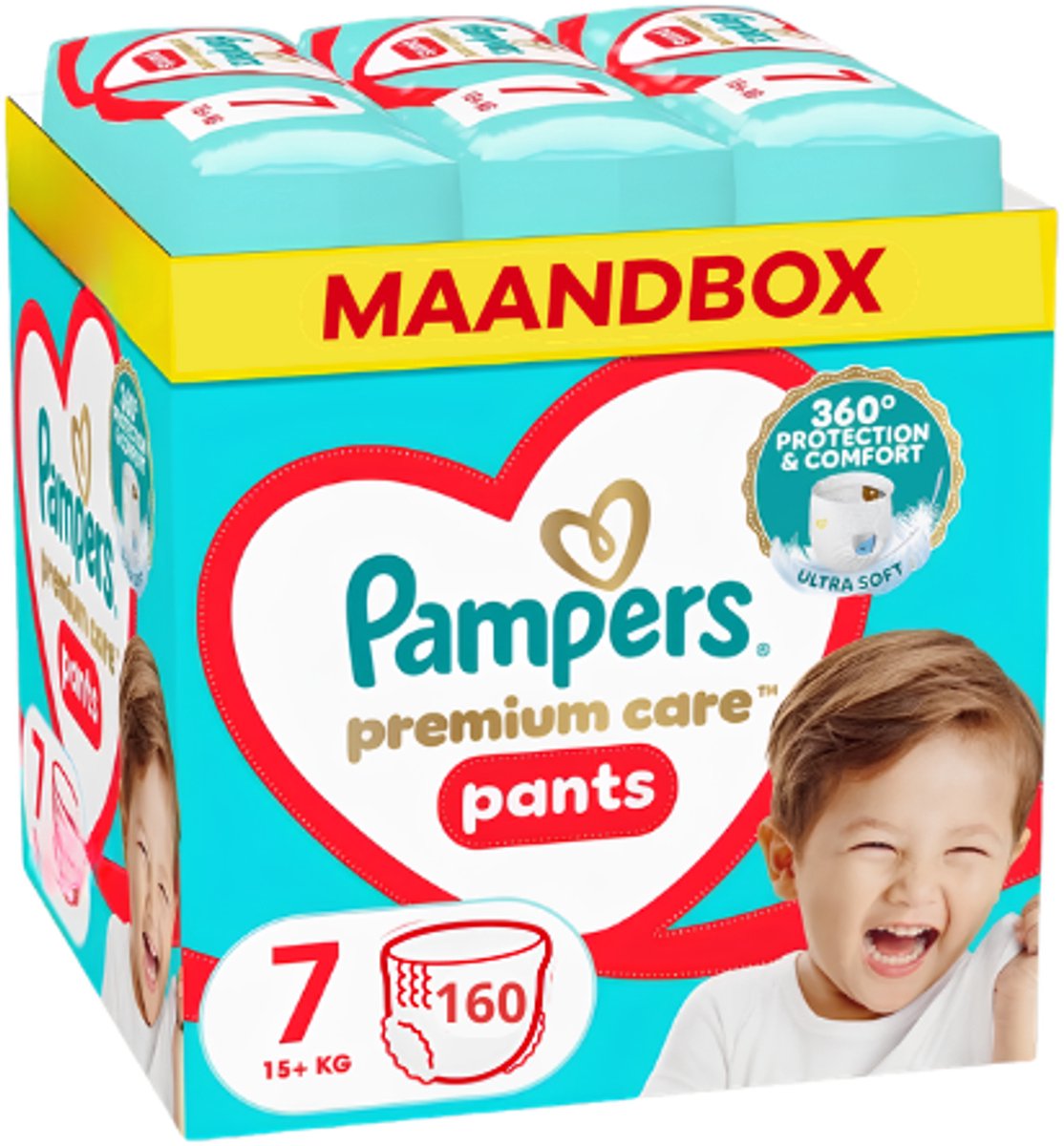 Pampers - Premium Protection Pants - Maat 7 - Maandbox - 160 luiers - 15+ kg