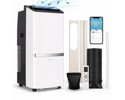Aironex Mobiele Airco 12000 BTU – App & Afstandsbediening – Stil & Compact – Mobiele Airconditioner met Raamafdichting - Mobiele Airco voor Slaapkamer, Woonkamer, Kantoor