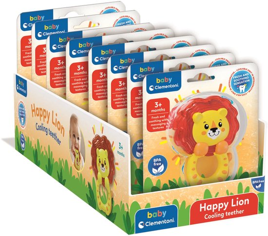 Clementoni - Baby Koelbijtring Leeuw - Gekoelde Teether - Sensorisch - Tandjes Krijgen - Vanaf 3 Maanden van Clementoni — afbeelding 4