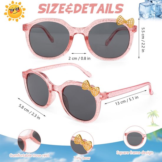 Allecto - Kindersunglasses - Zonnebril - Hartvorm - Multicolour - UV-bescherming - Perfect voor feestjes en strand - Geschikt voor kinderen van 3-1... van allecto — afbeelding 4