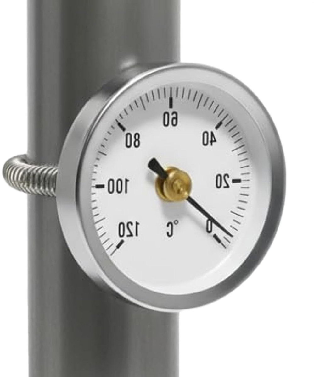 Pijp Thermometer - Temperatuurmeter - Systeem Bewaking - Verstelbare Klem - 63 mm - Zilver
