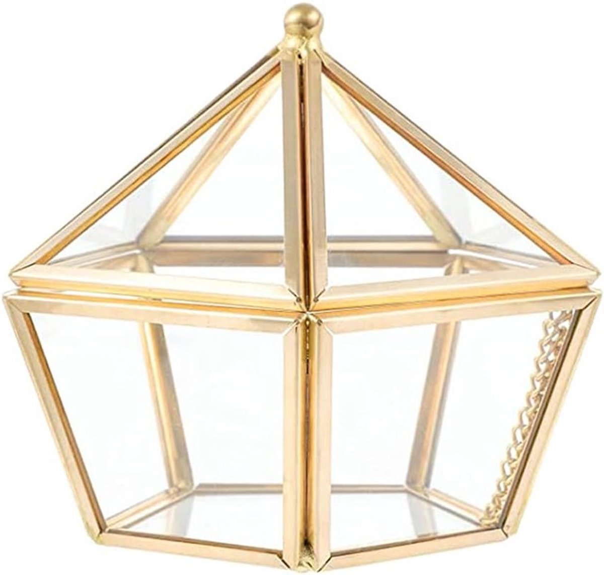Geometrisch Glazen Terrarium - Sieradenbox, Ceremoniebox, Bruiloftdecoratie en Bloempot Display voor Creatieve Decoratie