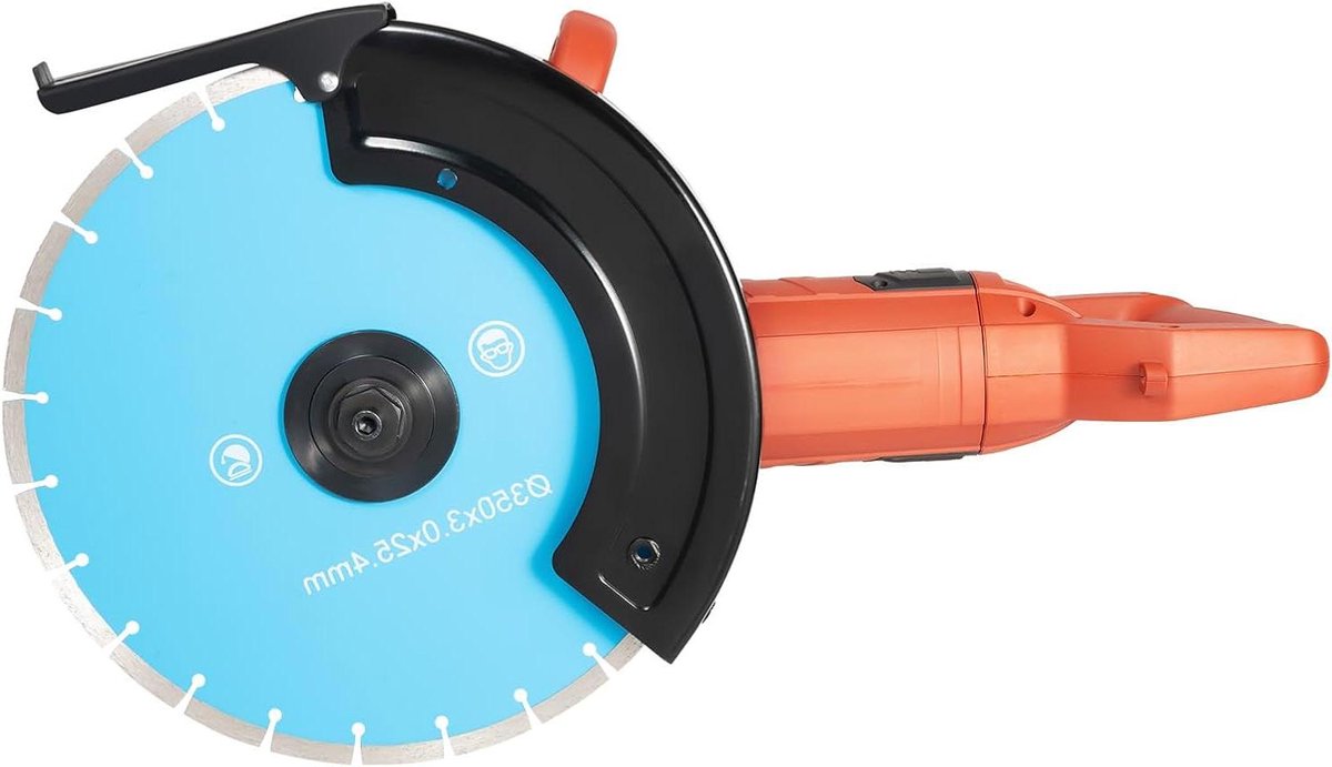 Betonzaag - Steenzaag Metselzaag - Muren Snel Zagen - Watergekoeld Stofvrij - 13 cm Diepte - Oranje Zwart Blauw