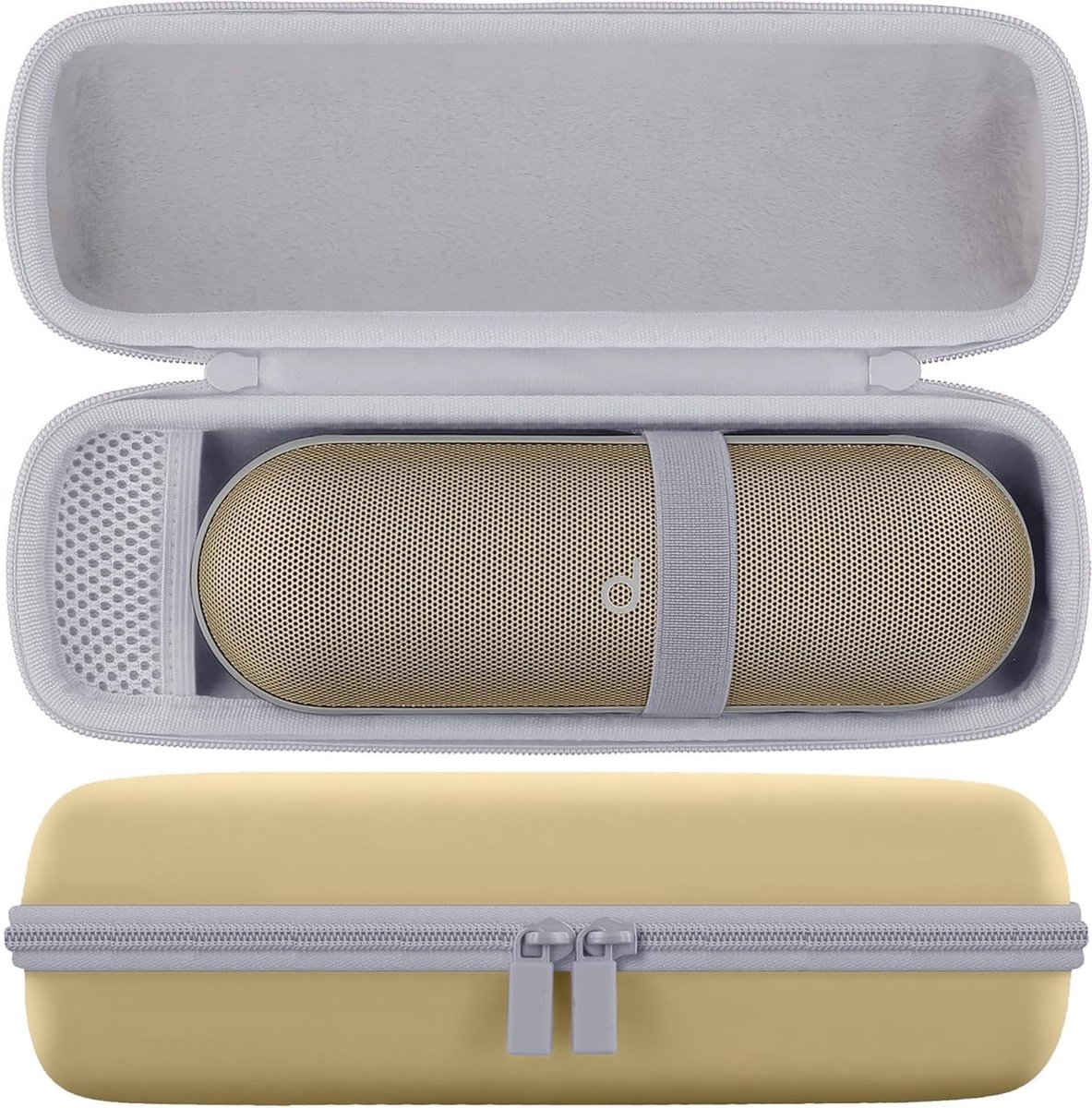 Duurzame Hard Travel Case voor Draagbare Bluetooth Speaker, Waterdichte Bescherming met Houder en Schouderriem, Ideaal voor Reizen en Activiteiten