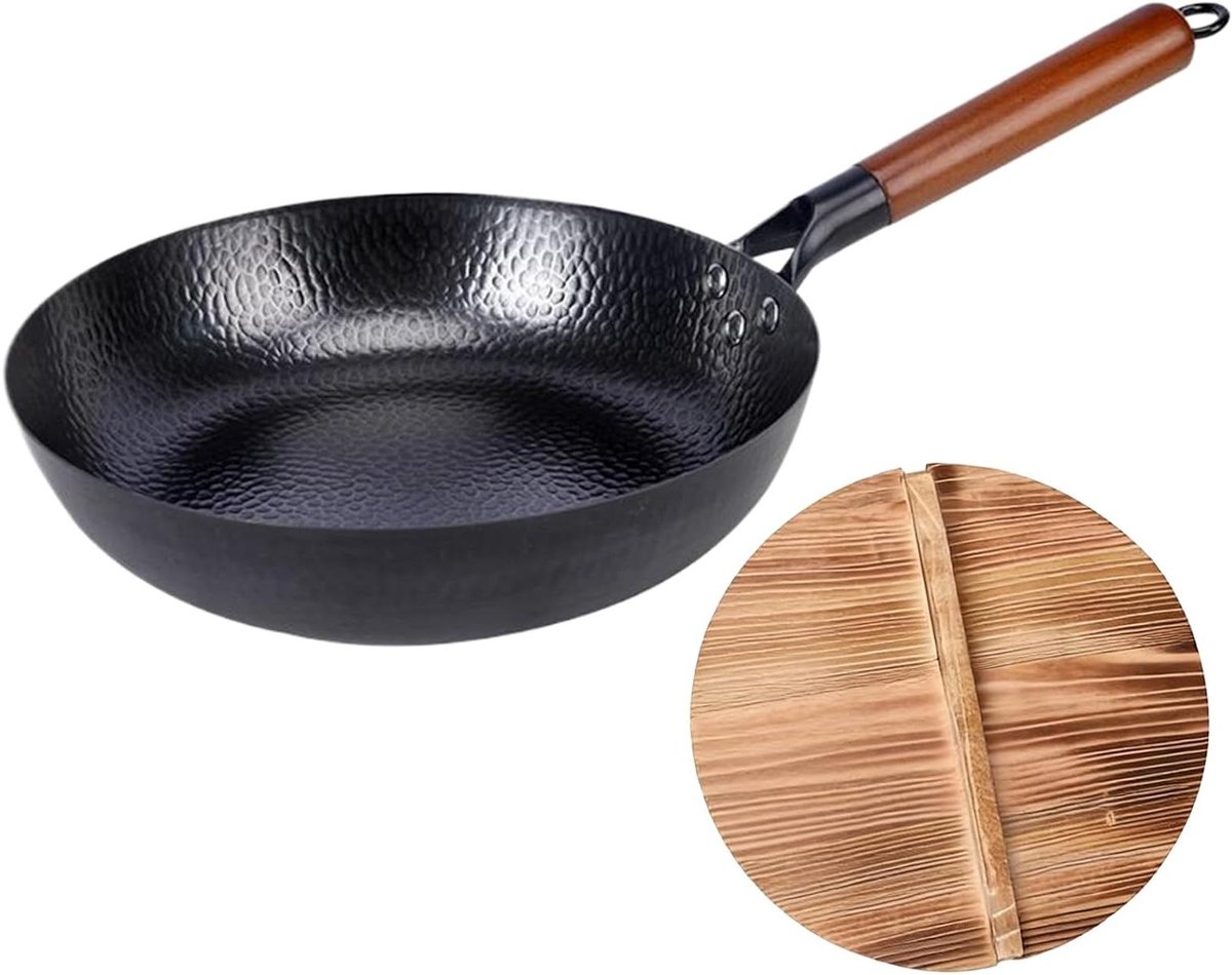 Koekenpan - Keukenpan Sauteerpan - Maaltijden Bereiden - Gecontroleerde Warmteverdeling - 28 cm - Zwart