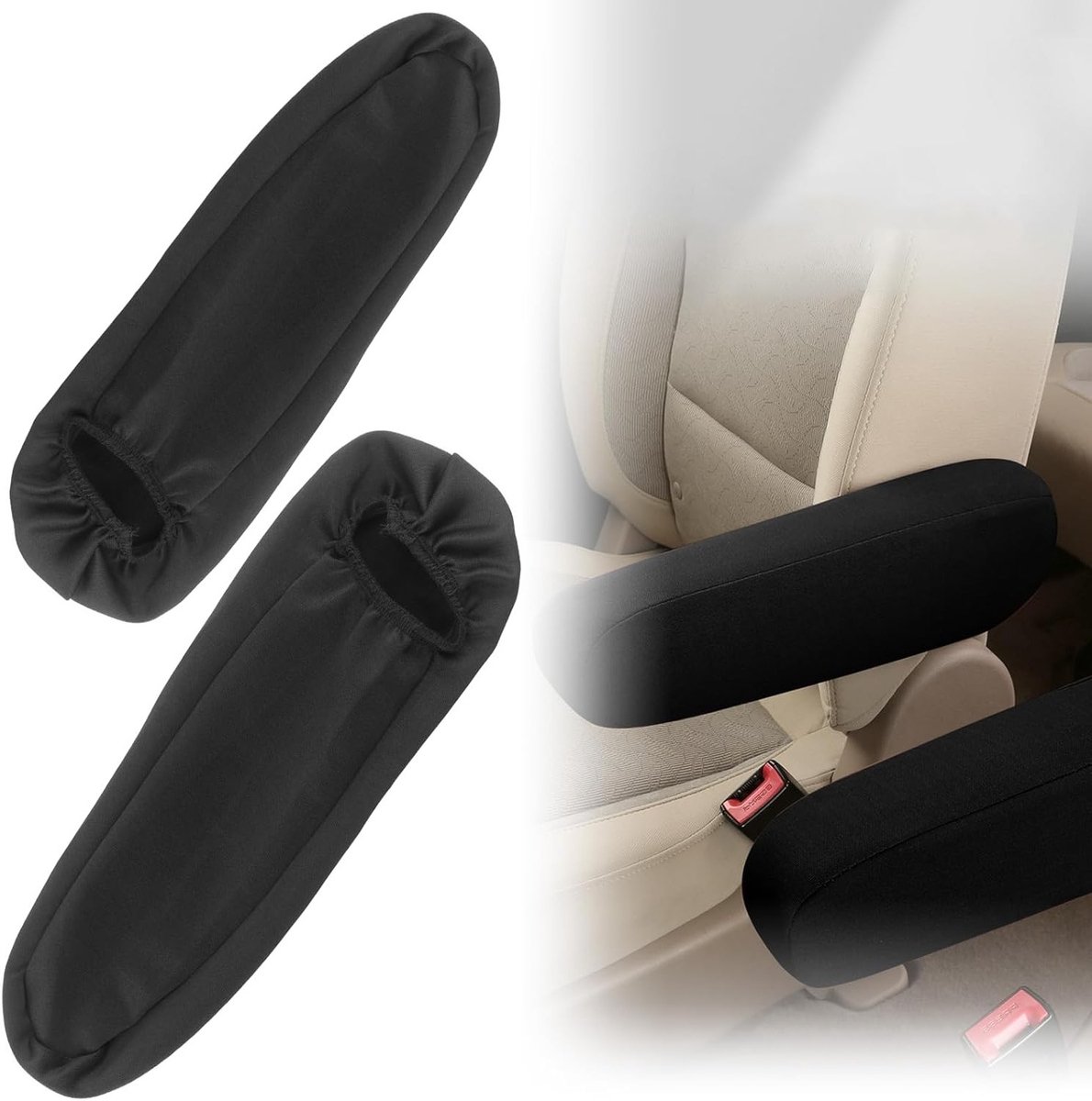 Universele Armsteunhoes voor Auto - Verwijderbare Voorstoelhoezen Set van 2, Bescherming en Comfort