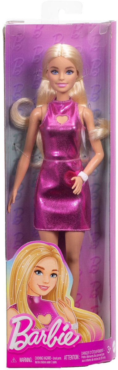 Barbie Fashionista pop pink dress heart cut out