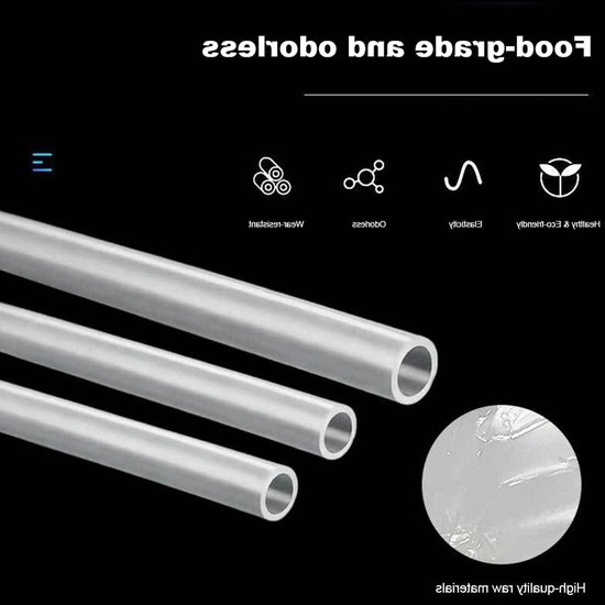 Flexibele siliconen slang van 2 m voor het transporteren van vloeistoffen en gassen, transparant en duurzaam (binnen- en buitendiameter: 8 mm x 10 mm) — afbeelding 4