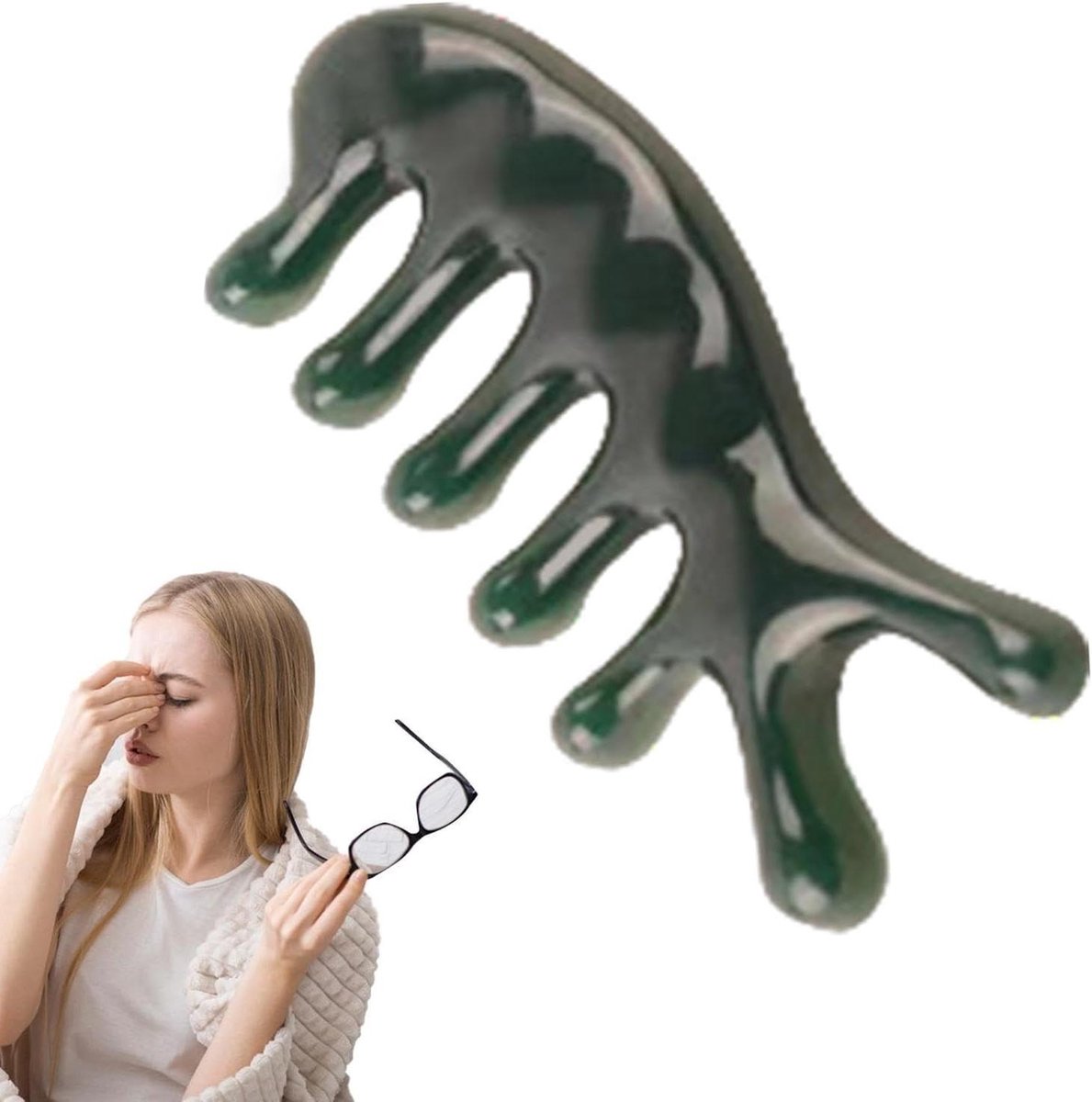 Hoofdhuid Massage Kam - Hoofd Hals Relax Tool - Stress Verminderen - Glad Tandontwerp - 11 x 5 cm