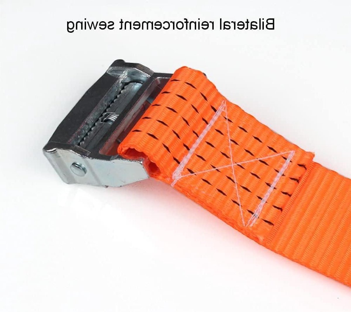 Spanbanden Set - Sjorbanden Bevestigingsriemen - Lading Zekeren - Duurzaam Polyester Materiaal - 5 Meter - Zwart