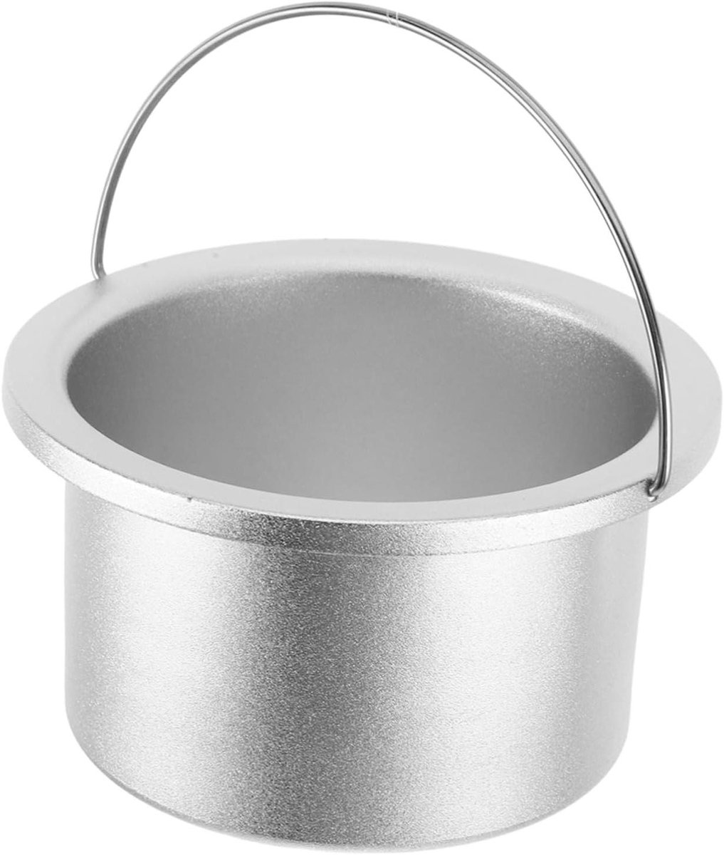 Waxverwarmer Pot - Harsverwarmer Inzetstuk - Ontharen Thuis - Snelle Gelijkmatige Verwarming - 13.2 x 10.8 x 7 cm - Zilver