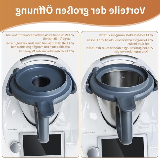 Accessoires voor Keukenmachine, Roerdeksel voor TM6 TM5, Hoofdpot met Brede Hals, Koken en Bereiden van Maaltijden — afbeelding 3