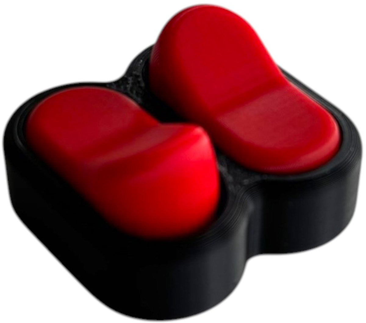 Bradey ClickKey Fidget Clicker 2 Knoppen – Zwart/Rood