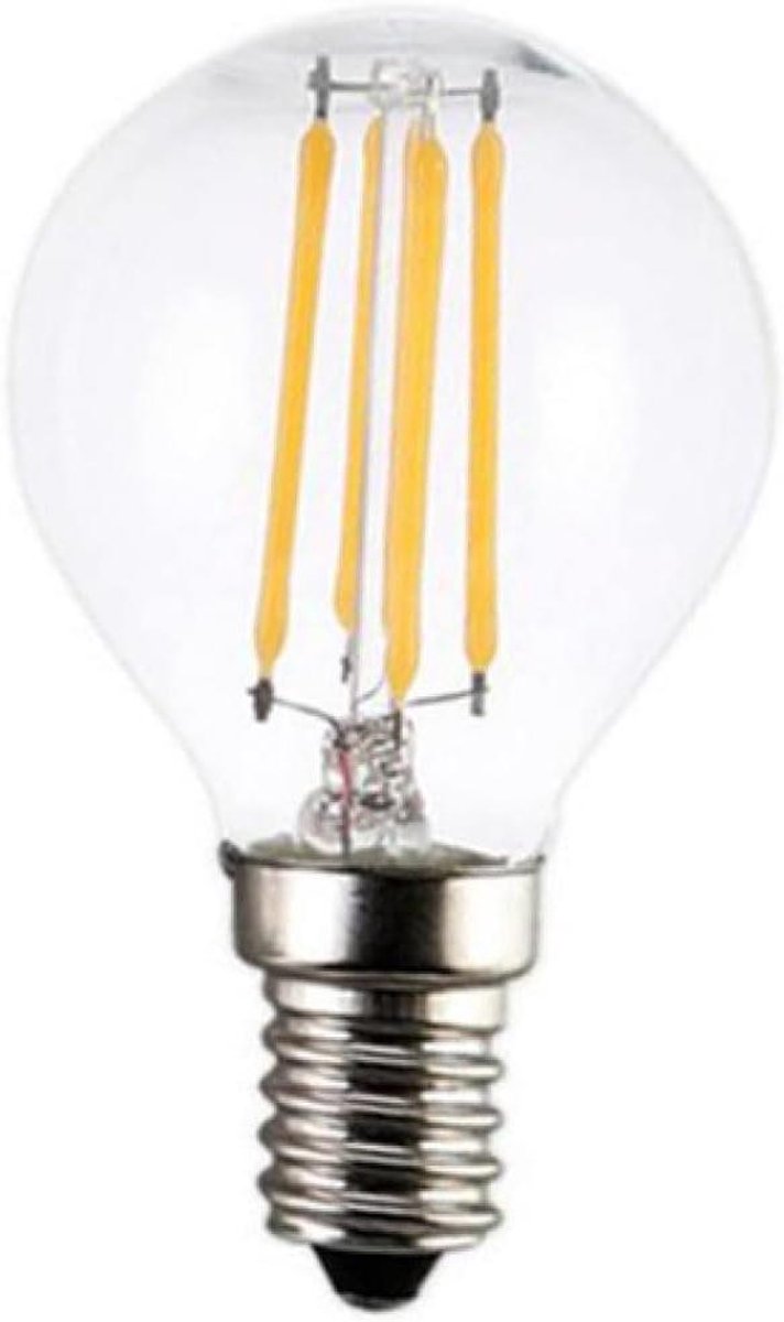 Gloeilamp LED filament - Klassieke lamp - Sfeerverlichting creëren - Energiezuinig model - 45 mm breed - Warm wit
