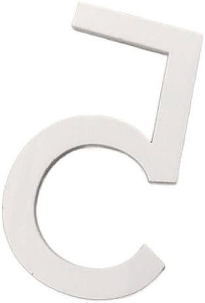 Huisnummer Stickers - Deur Cijfers - Huis Identificatie - 3D Acryl Design - 7x4.6cm - Wit