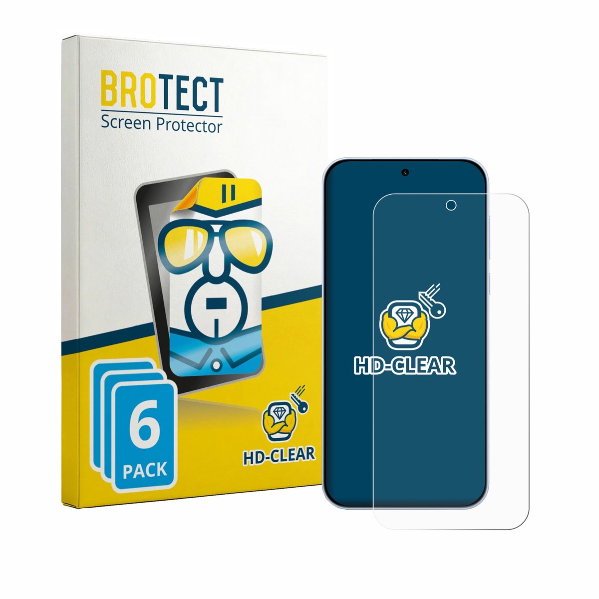 BROTECT - Screenprotector voor OnePlus Nord CE 6 - Folie Beschermfolie transparant 6 Stuks