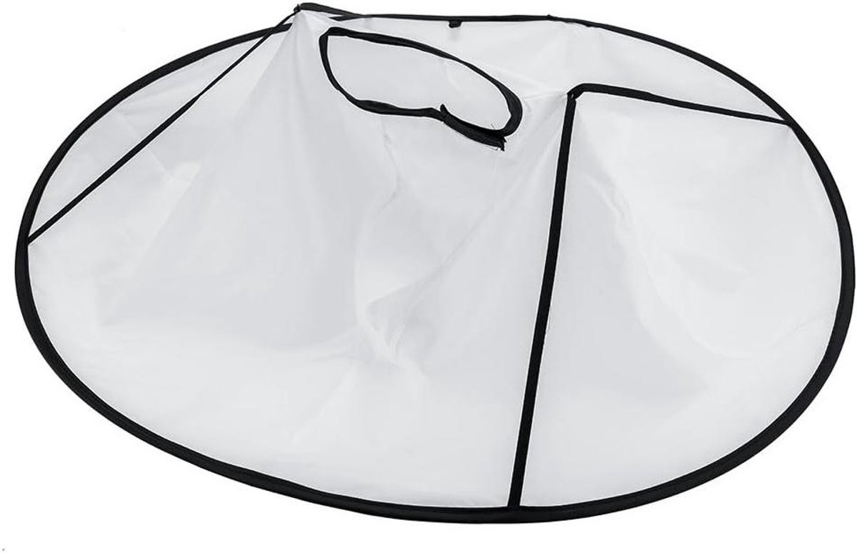 Haarkappers Cape - Kappersschort - Thuis Knippen - Omgekeerd paraplu ontwerp - 60x60 cm - Wit