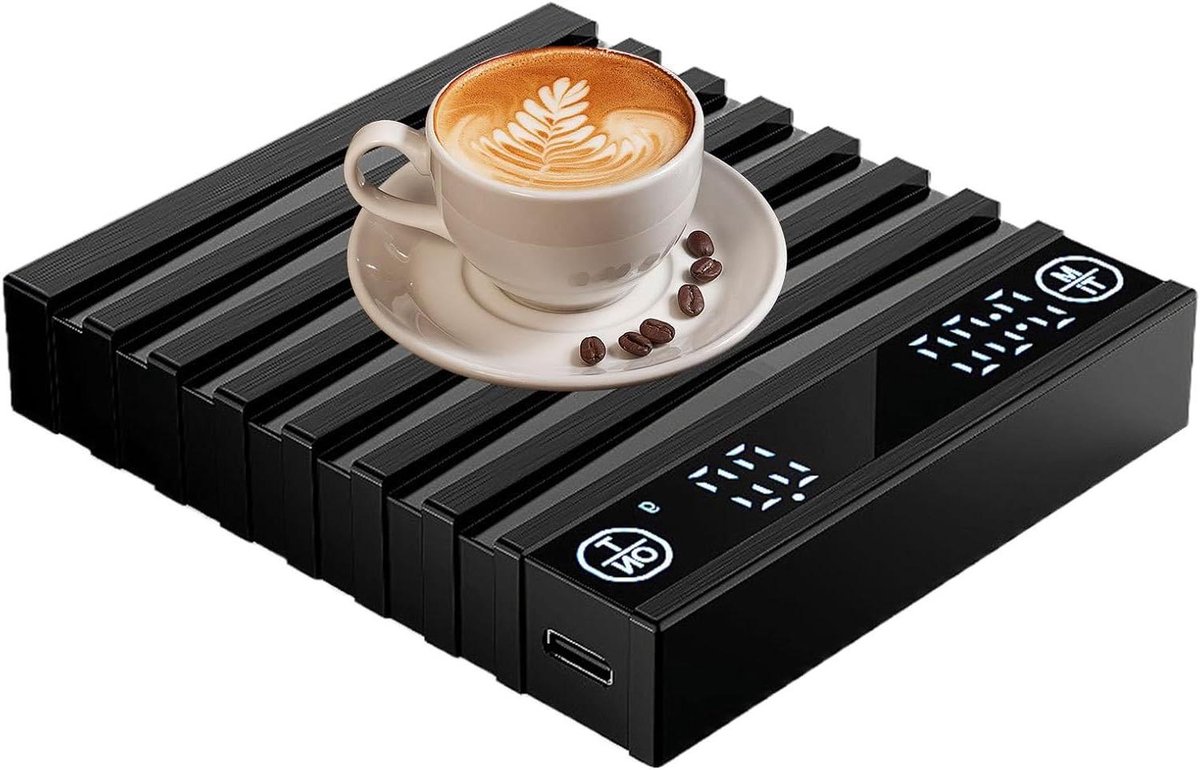 Precisie Koffieschaal - Digitale Weegschaal Thee - Koffie Brouwen - Realtime Ratio Monitoring - 2000g - Zwart