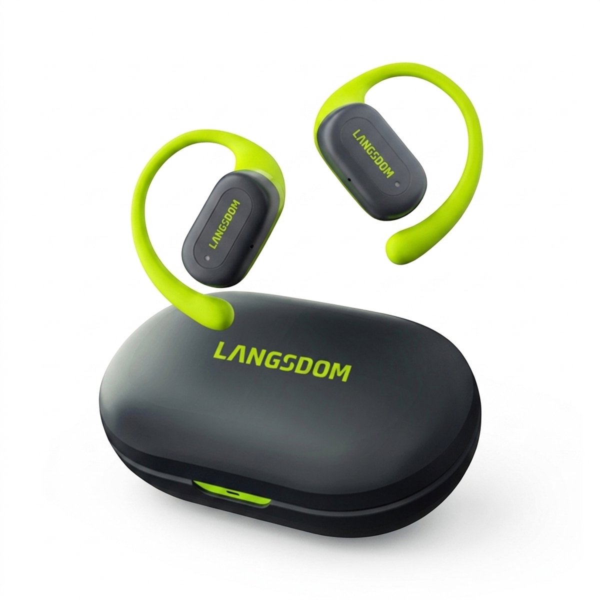 Draadloze Bluetooth Oordopjes - ENC Noise Cancelling - IPX5 Waterbestendig - Sport Oorhaken - Tot 40 Uur Batterijduur - Zwart