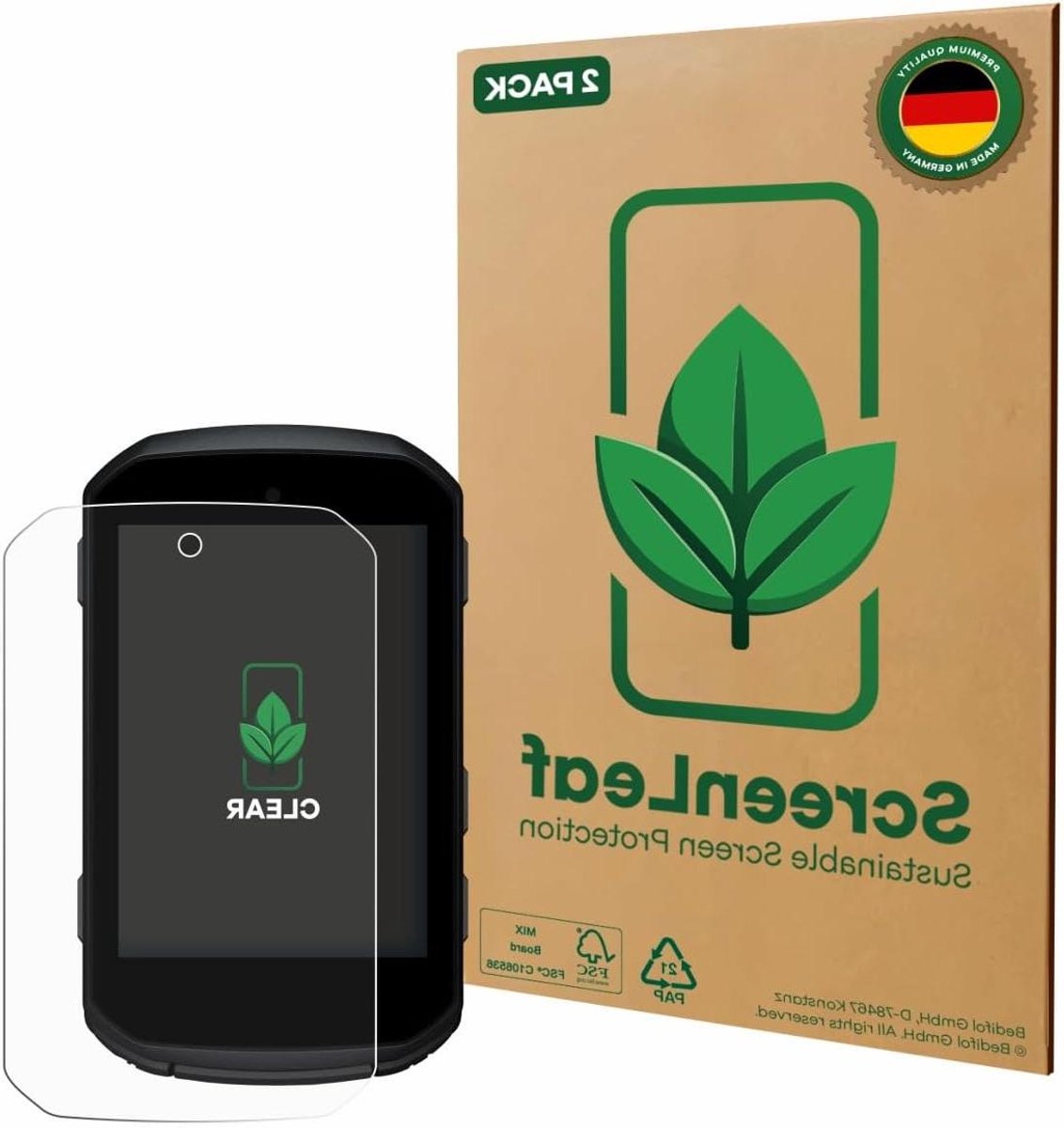 Screen Protector - Beschermfolie - GPS Beschermen - Gerecyclede Materialen - 2 Stuks - Duidelijk