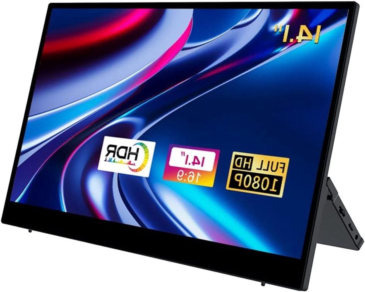 Portable Monitor - Laptop Display - Extra Scherm - Full HD IPS - 14.1 inch - Zwart
