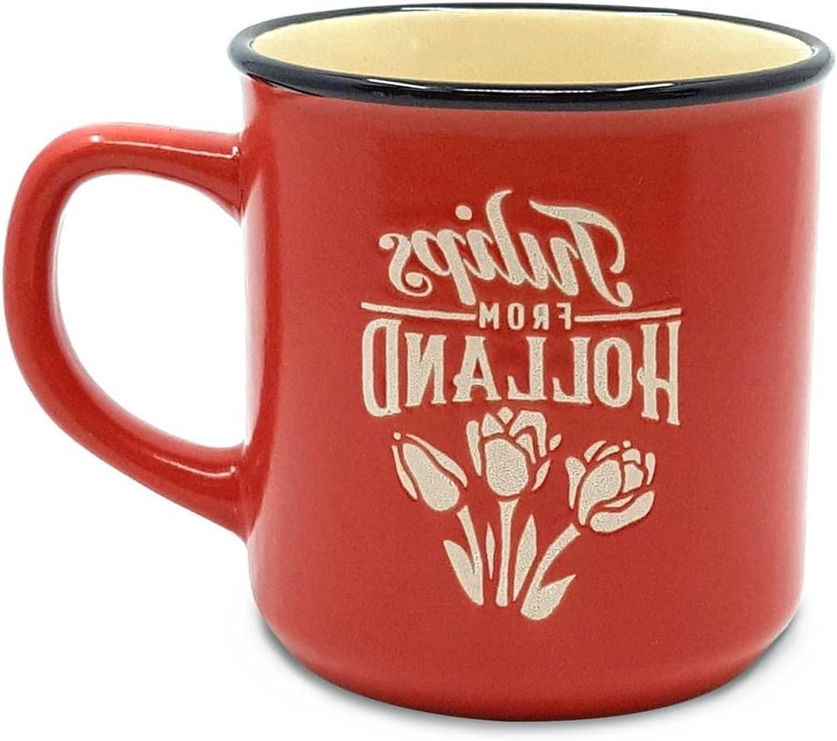 Mok Tulpen - Bierpullen Mok - Drinken van Bier - Tulpen Uit Holland - 1 Pond - Rood