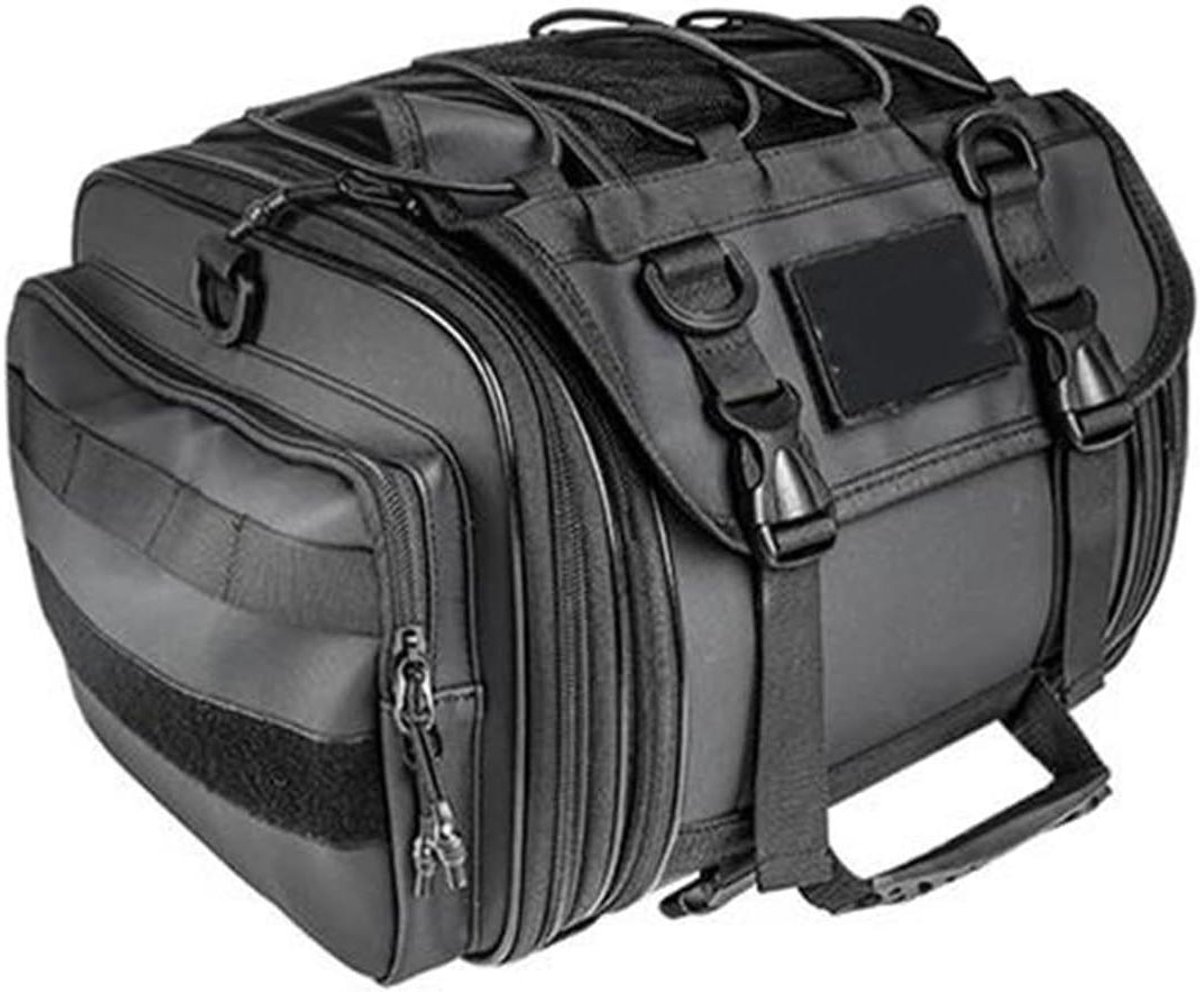 Motorfiets Achtertas - Zadeltas Motor - Bagage Vervoeren - Uitbreidbaar Ontwerp - 20L-30L - Zwart
