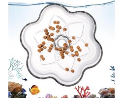 Aquarium Voederbak - Voedingsschaal Garnalen - Vis voeren - Anti-verspreidingstechnologie - 6 x 6 x 4 cm - Transparant