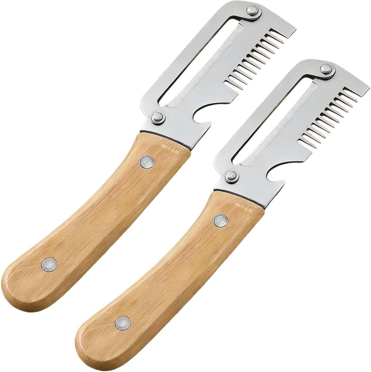 Aardappelschillers - Dunschillers set - Maaltijden bereiden - Met flesopener - 2 stuks - RVS