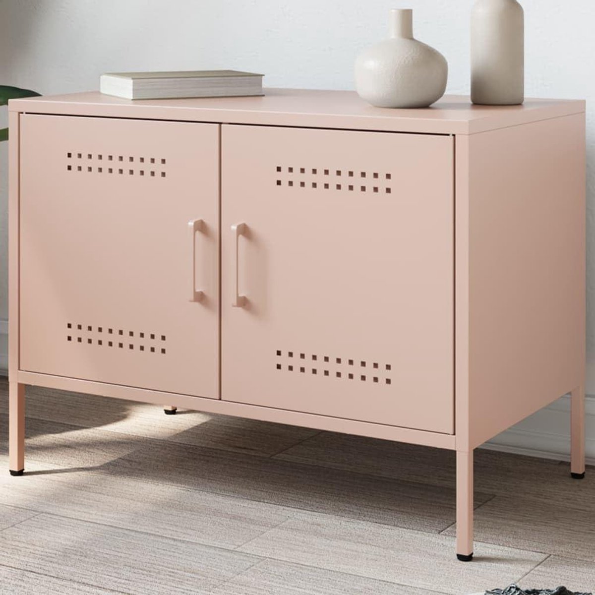 TV-kast - Mediameubel TV meubel - Opbergen Media - Industrieel Design - 68 x 39 x 505 cm - Roze