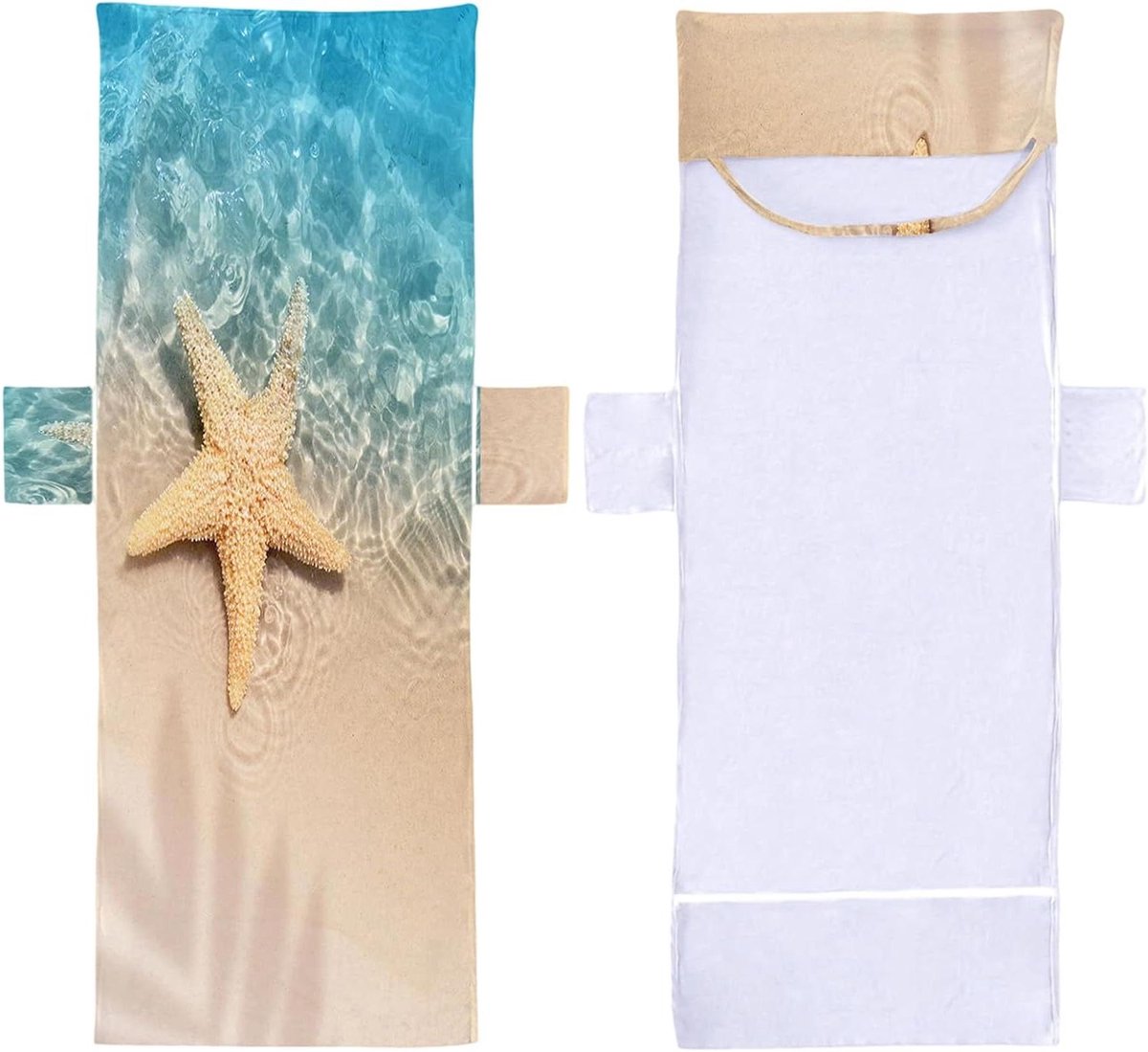 Strandstoelhoes - Loungestoelhoes Handdoek - Ontspannen Buiten - Sneldrogend Microvezel - 210 x 73 cm - Niet gespecificeerd