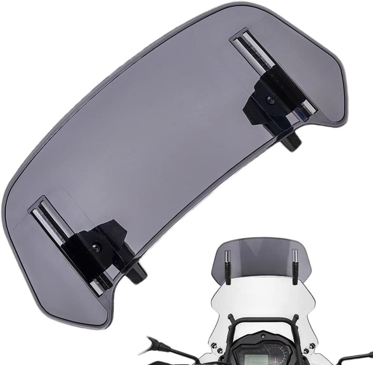 Motorfiets Windscherm - Winddeflector Motor - Verbeteren Rijcomfort - Verstelbaar Ontwerp - 280mm x 120mm - Transparant