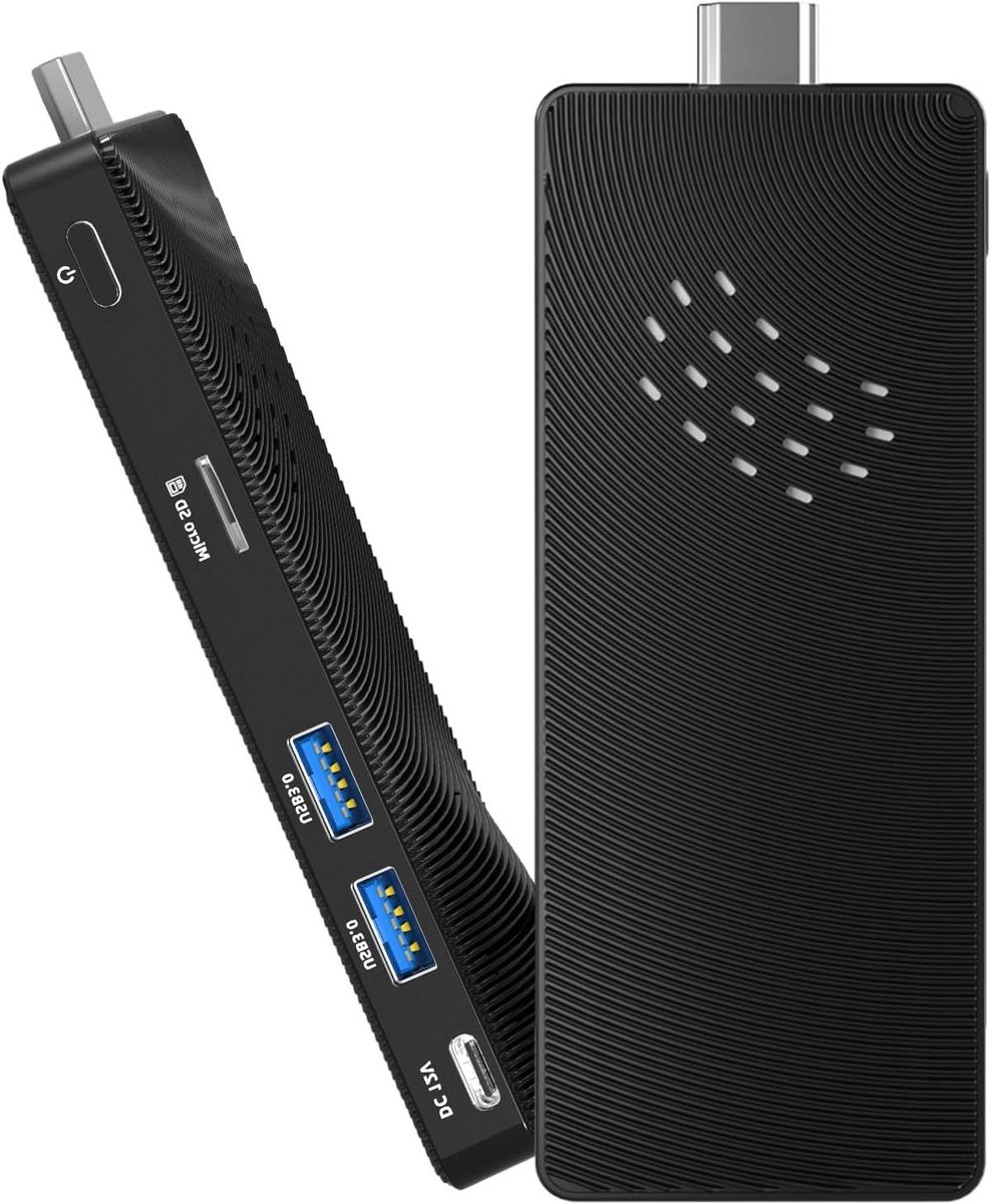 Mini PC Stick - Micro Computer - Kantoor Werk - Ventilatorloos Ontwerp - 4GB 64GB - Zwart