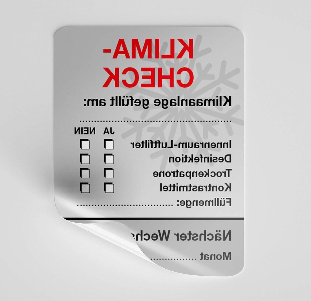 Airco Sticker - Service Sticker - Onderhoud Bijhouden - Beschrijfbaar - 100 Stuks - Donkergrijs