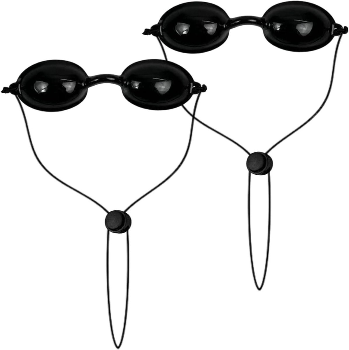 Veilige Zonnebril Set - 2 Paar PVC Zonnebrillen voor Solarium en Lichttherapie, Ideaal voor Schoonheidssalons en Thuisgebruik, UV-Bescherming en Comfortabel Draagcomfort