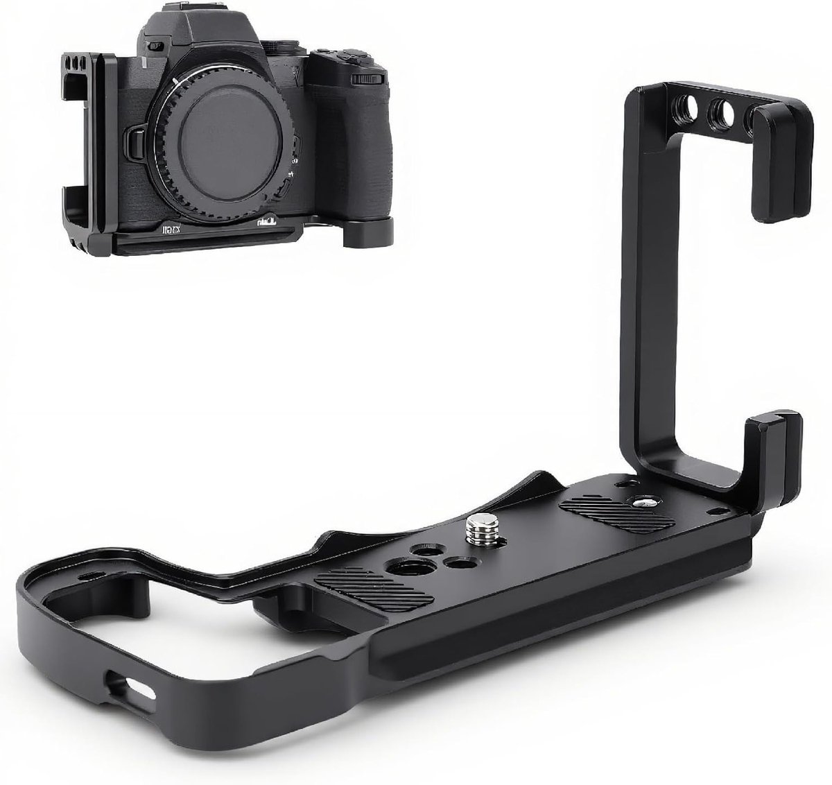 L-beugel voor camera met snelontgrendelingsplaat, ideaal voor Z50II, verticale en horizontale montage, compatibel met statief en monopod