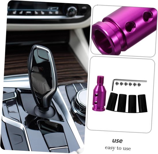 Pookknop Adapter - Schakelknop Houder - Auto Modificatie - Universele Pasvorm - 5.5 cm - Zilver — afbeelding 5