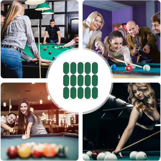 Biljart Patch Stickers - Pool Tafel Reparatie - Biljart Onderhoud - Zelfklevend en Transparant - Diverse Maten - Meerkleurig — afbeelding 3