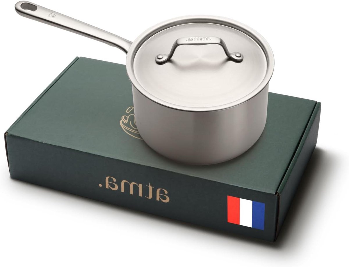 Steel Pan - Kookpan Sauspan - Dagelijks Koken - 3-laags Constructie - 18 cm - Zilver