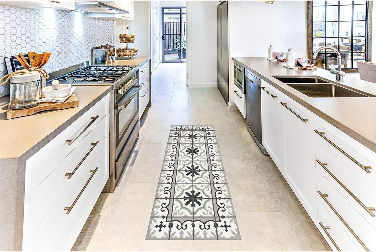 Vinyl Vloer - PVC Tapijt Vloerbedekking - Decoratie Thuis - Mozaïek Patroon - 60 x 200 cm