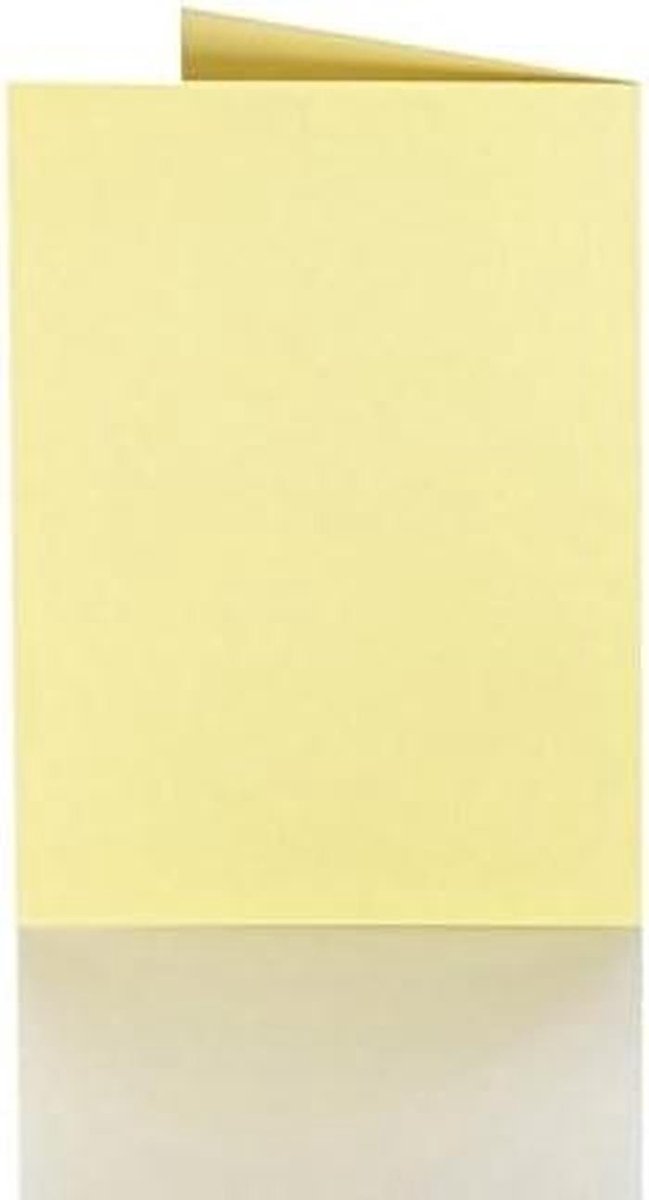 Dubbele Vouwkaarten - Kaarten Set - Uitnodigingen Maken - Duits Fabricaat - 15 x 20 cm - Geel