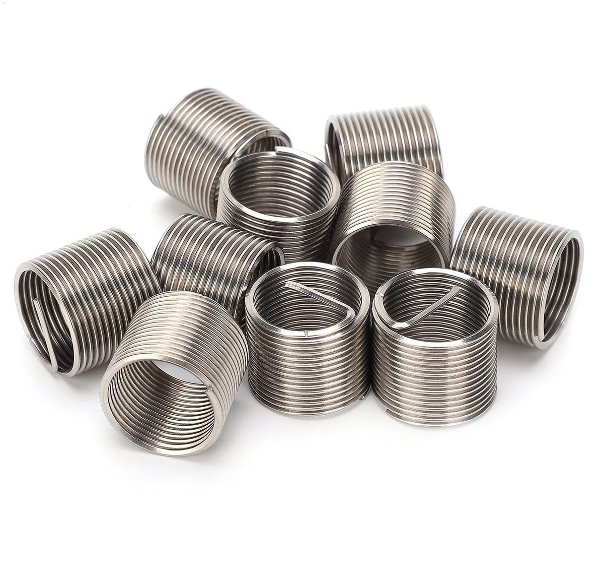 Dailygoody - Schroefdraadinzetstukken - Roestvrij staal - Zelftappende binnendraad - M18 x 1,5 x 1,5 D - Mechanische uitrusting - Geschikt voor luchtv...