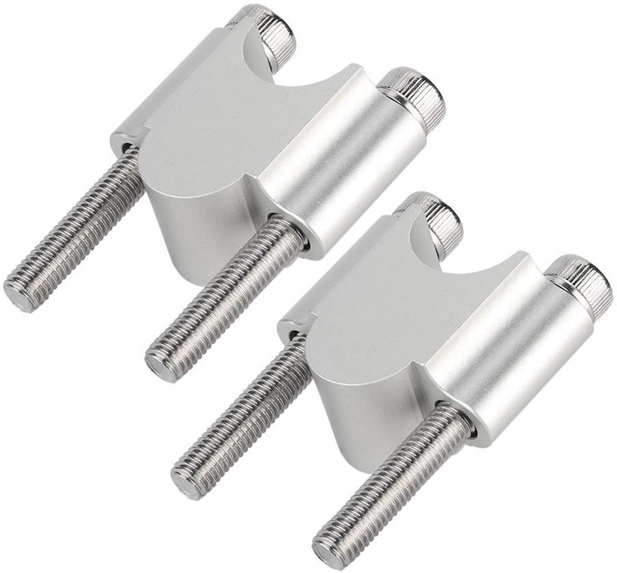 Dailygoody - Zilver Chrome Stuurverhoger - Universale Aluminium Klem - Comfortabel Rijden - 22mm - Motorfiets Stijgende Beugel - Crossmotor